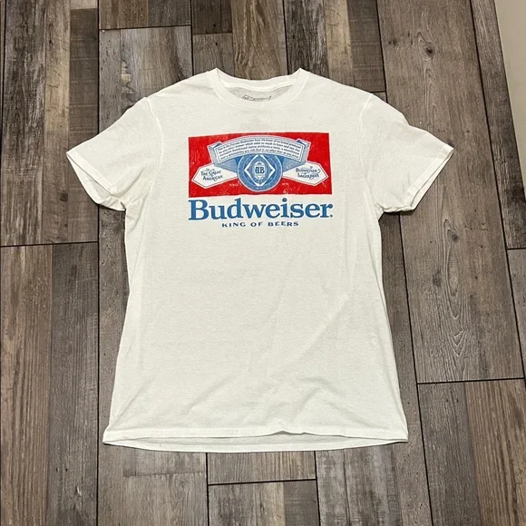 Budweiser Red and Blue Logo Tee - Picture 1 of 4